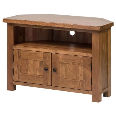 Sherwood Dark Solid Oak Corner TV Unit
